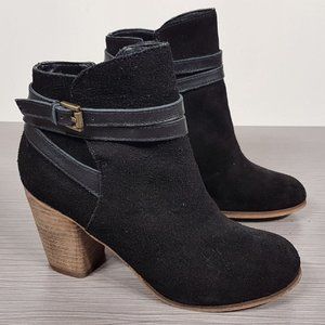 BP 'Tandem Bootie' Black Suede Womens Size 5 M